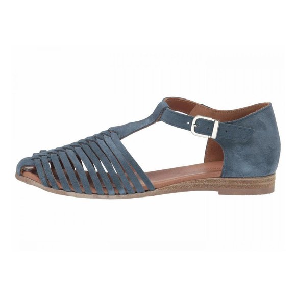 NEW Eric Michael Women Maggie Slate Blue Closed Toe Fisherman Dress Sandal - Picture 3 of 7